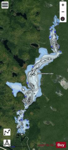Madawanson Lake depth contour Map - i-Boating App - Satellite