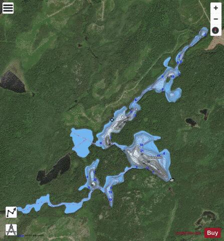 Twist Lake depth contour Map - i-Boating App - Satellite