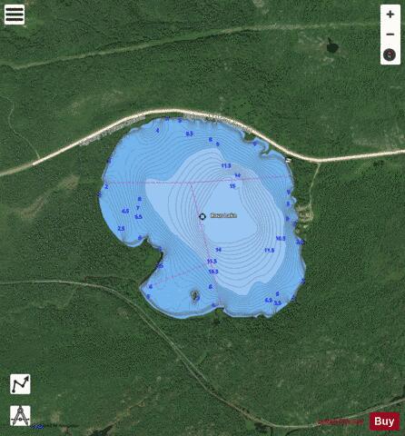 Rous Lake depth contour Map - i-Boating App - Satellite