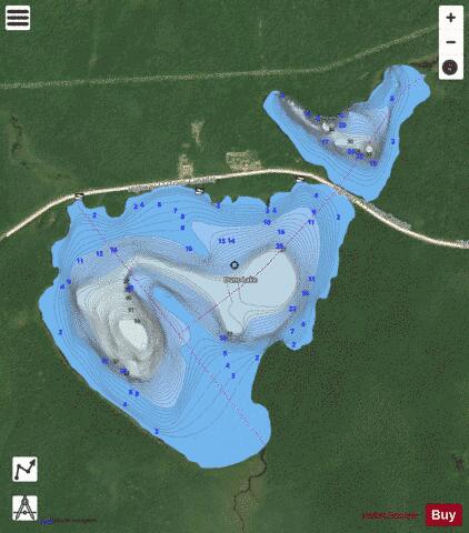 Terrace Bay (White River) depth contour Map - i-Boating App - Satellite