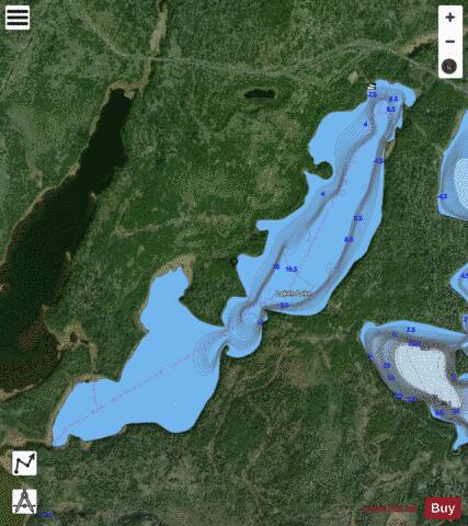 Loken Lake depth contour Map - i-Boating App - Satellite