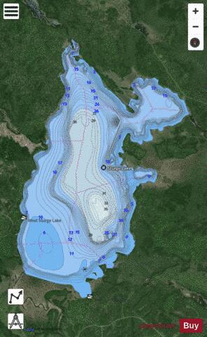 Sturge Lake depth contour Map - i-Boating App - Satellite