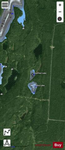 Fournier Lake depth contour Map - i-Boating App - Satellite