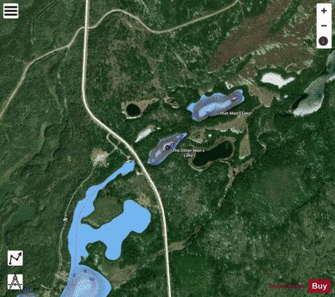 The Other Mans Lake depth contour Map - i-Boating App - Satellite