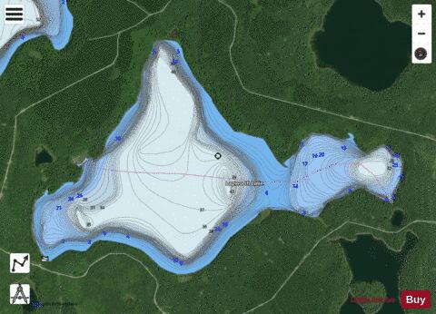 Lapworth Lake depth contour Map - i-Boating App - Satellite