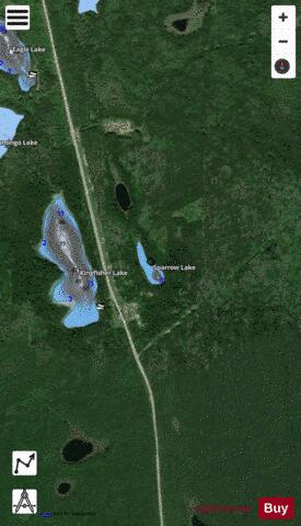 Sparrow Lake depth contour Map - i-Boating App - Satellite