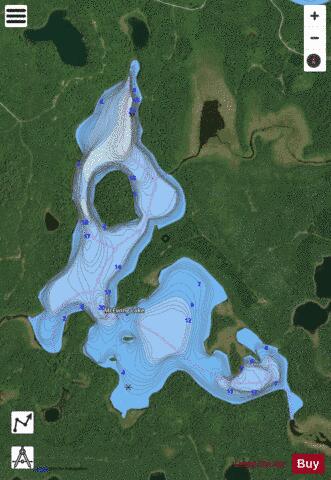 McEwing Lake depth contour Map - i-Boating App - Satellite