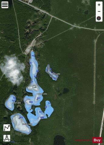 Bud Lake depth contour Map - i-Boating App - Satellite