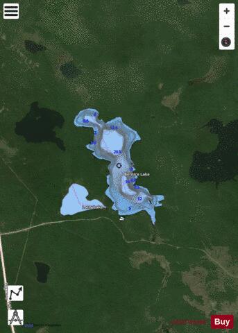 Bernice Lake depth contour Map - i-Boating App - Satellite