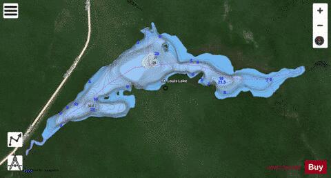 St Louis Lake depth contour Map - i-Boating App - Satellite