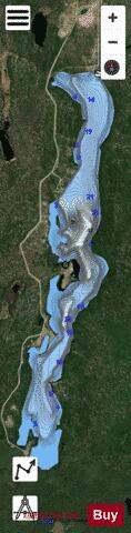 Departure Lake depth contour Map - i-Boating App - Satellite