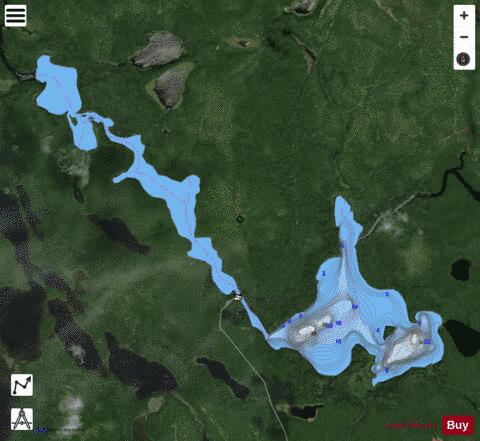 Lake 17H77 depth contour Map - i-Boating App - Satellite