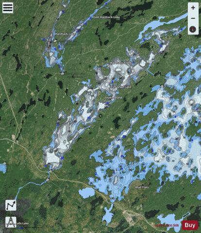 Finlayson Lake depth contour Map - i-Boating App - Satellite