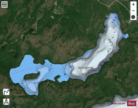 Van Nostrand Lake depth contour Map - i-Boating App - Satellite