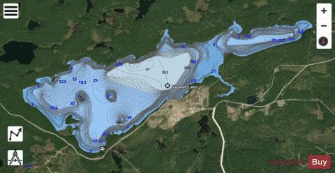 Sabawi Lake depth contour Map - i-Boating App - Satellite