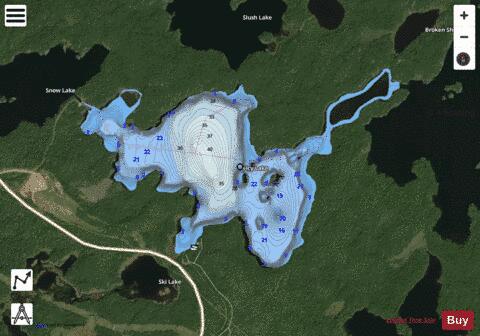 Icy Lake depth contour Map - i-Boating App - Satellite