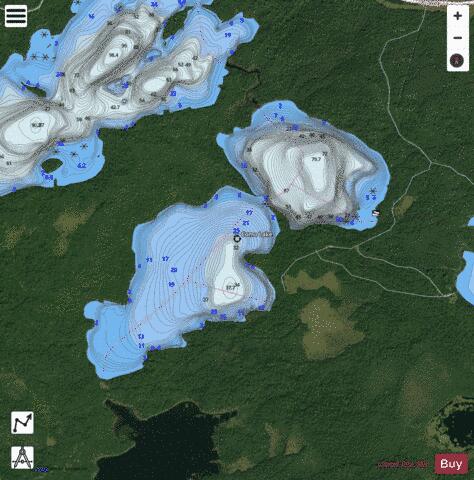 Como Lake depth contour Map - i-Boating App - Satellite