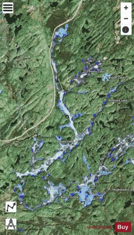Aubrey Lake depth contour Map - i-Boating App - Satellite