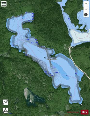 Bearhead Lake depth contour Map - i-Boating App - Satellite