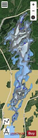 Shadow Lake depth contour Map - i-Boating App - Satellite