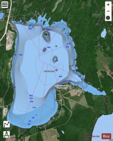 Lake St. John depth contour Map - i-Boating App - Satellite