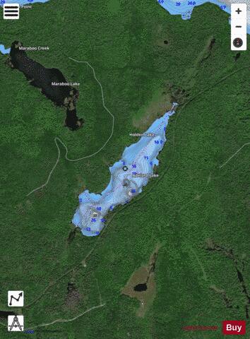 Adelard Lake depth contour Map - i-Boating App - Satellite