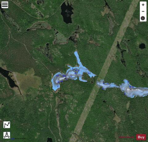 Harvey Lake depth contour Map - i-Boating App - Satellite