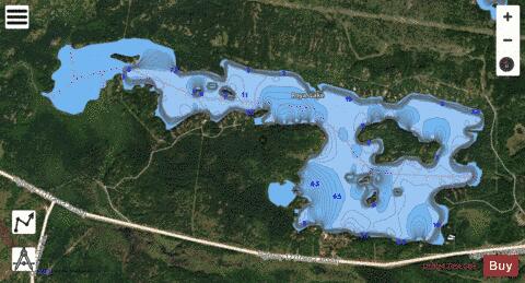 Royal Lake depth contour Map - i-Boating App - Satellite
