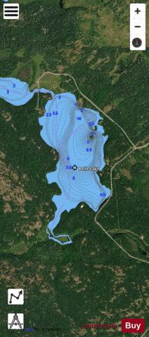 Belle Lake depth contour Map - i-Boating App - Satellite