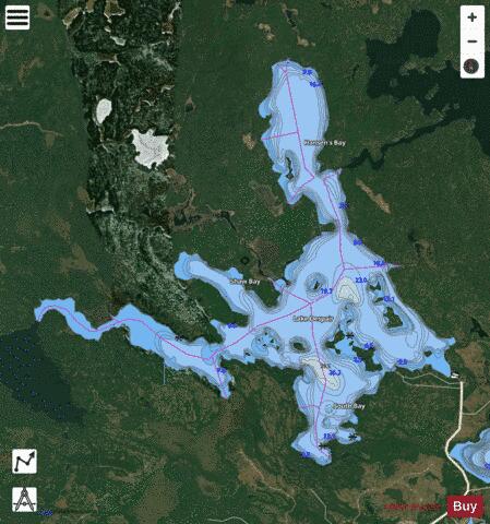 Despair Lake depth contour Map - i-Boating App - Satellite