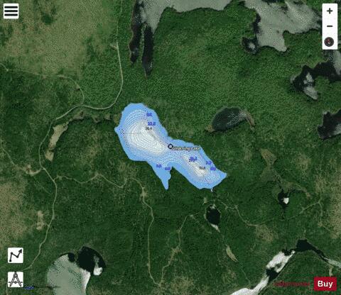 Gliskning Lake depth contour Map - i-Boating App - Satellite