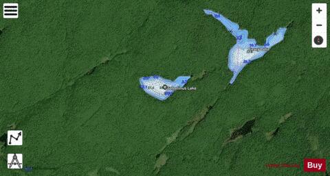 Salvelinus Lake depth contour Map - i-Boating App - Satellite