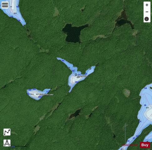 Casey Lake depth contour Map - i-Boating App - Satellite