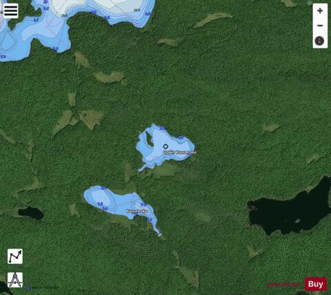 Upper Kawa Lake depth contour Map - i-Boating App - Satellite