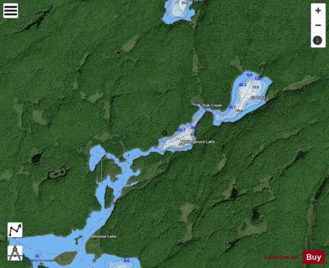 Whitespruce Lake depth contour Map - i-Boating App - Satellite