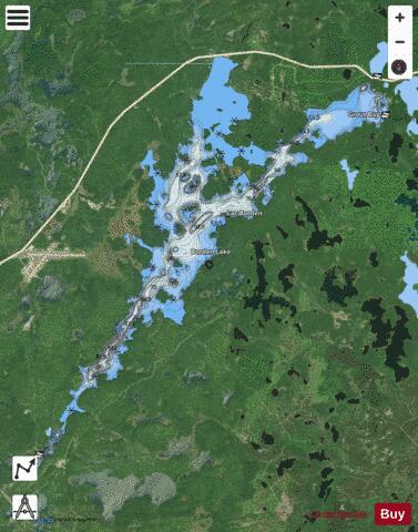 Borden Lake depth contour Map - i-Boating App - Satellite