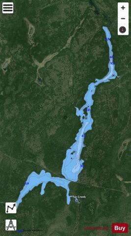 Lower Minnipuka Lake depth contour Map - i-Boating App - Satellite