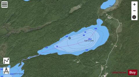 Cyprus Lake depth contour Map - i-Boating App - Satellite