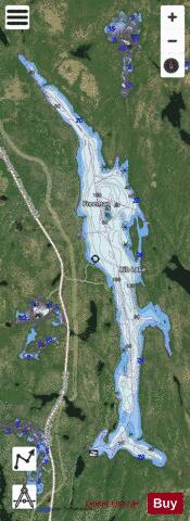 Rib Lake depth contour Map - i-Boating App - Satellite