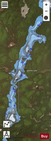 Hangstone Lake depth contour Map - i-Boating App - Satellite