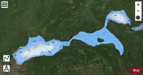 Kittson Lake depth contour Map - i-Boating App - Satellite