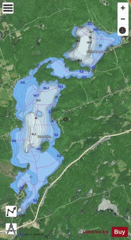 Doe Lake depth contour Map - i-Boating App - Satellite