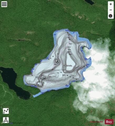 Griffin Lake depth contour Map - i-Boating App - Satellite