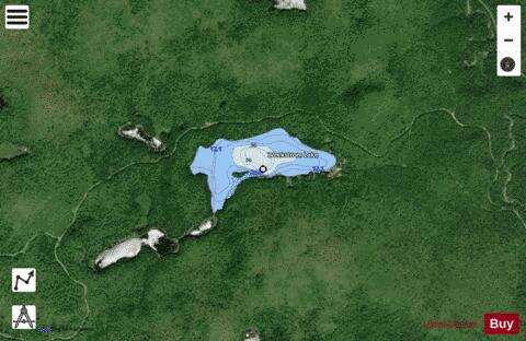 Weckstrom Lake depth contour Map - i-Boating App - Satellite