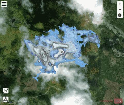 Gavor Lake depth contour Map - i-Boating App - Satellite