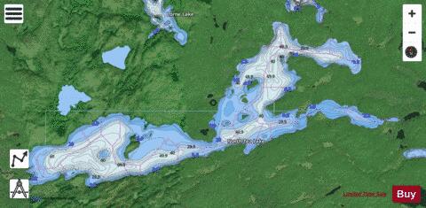 North Tea Lake depth contour Map - i-Boating App - Satellite