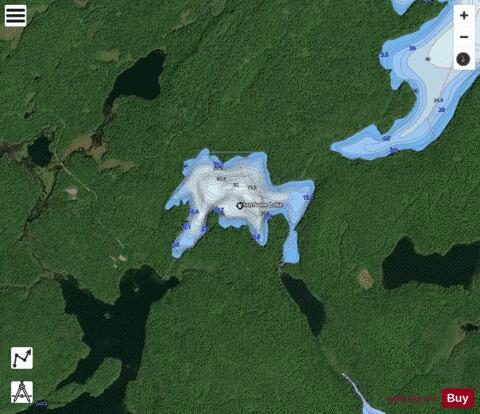 Hambone Lake depth contour Map - i-Boating App - Satellite