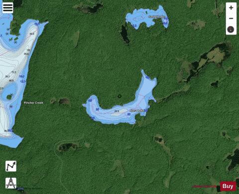 Clara Lake depth contour Map - i-Boating App - Satellite