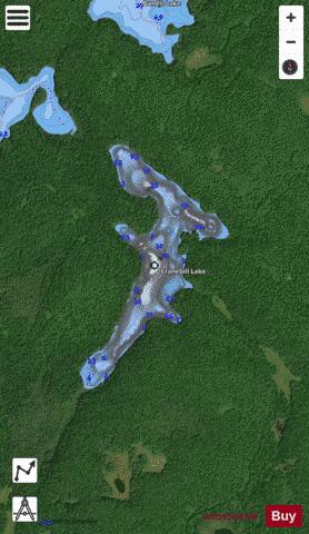 Cranebill Lake depth contour Map - i-Boating App - Satellite