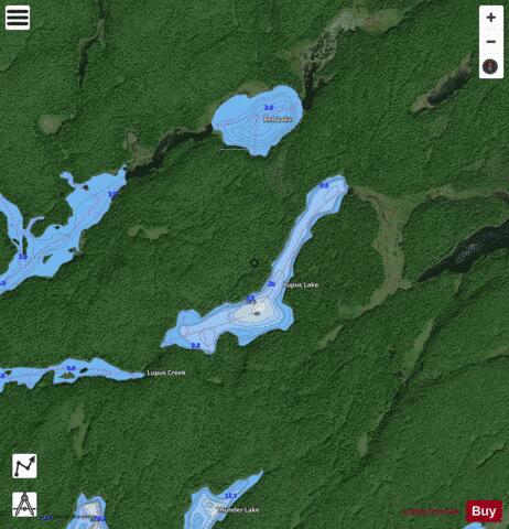 Lupus Lake depth contour Map - i-Boating App - Satellite